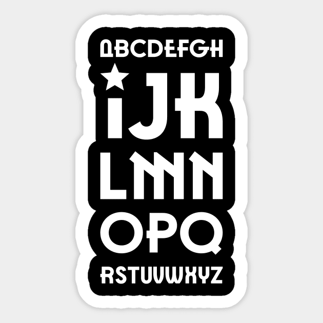 Alphabet Alphabet Sticker TeePublic